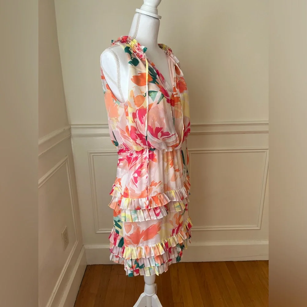 Bright Floral Mini Dress - Picture 5 of 10